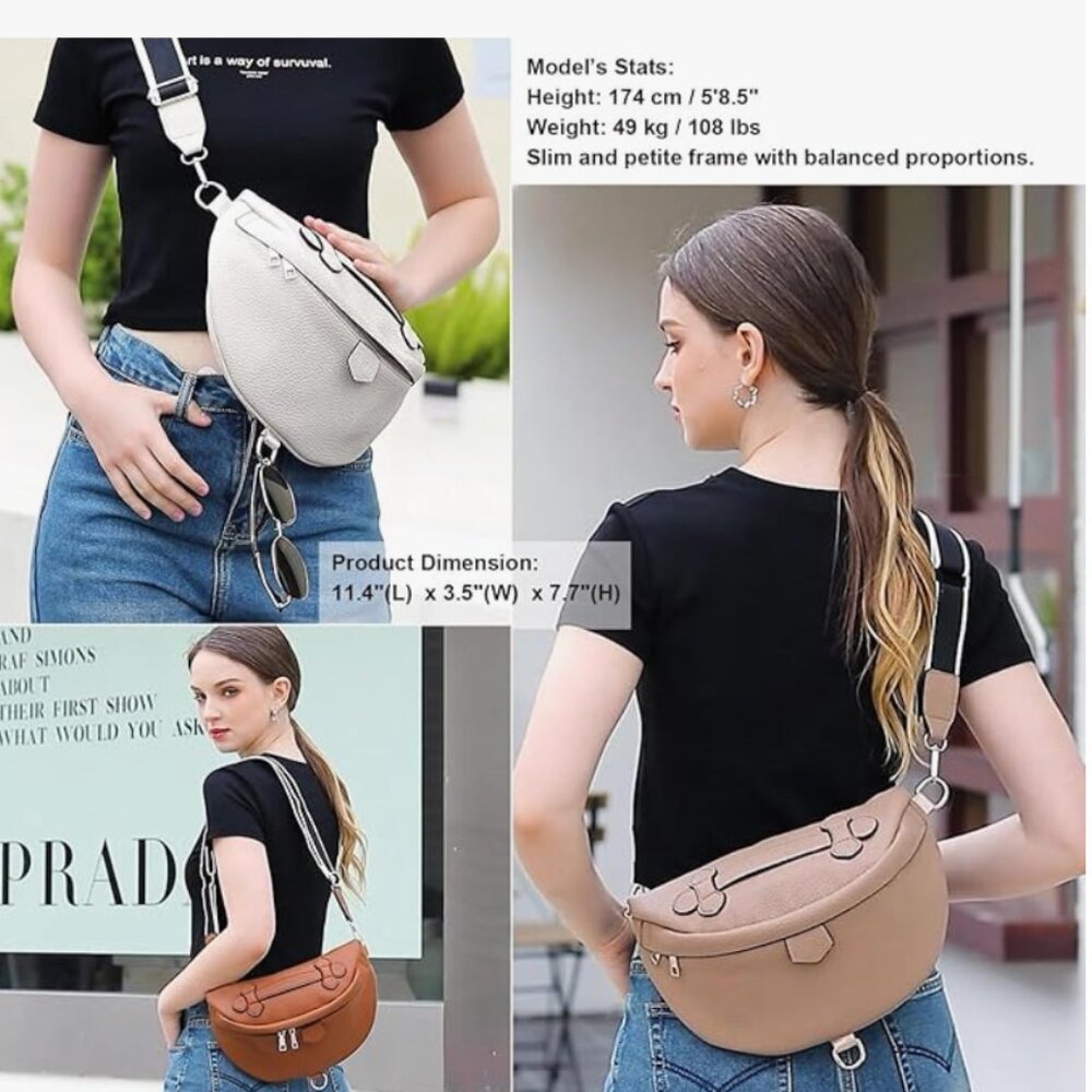 Crossbody Bum Bag in Cream, NWOT - Picture 11 of 11